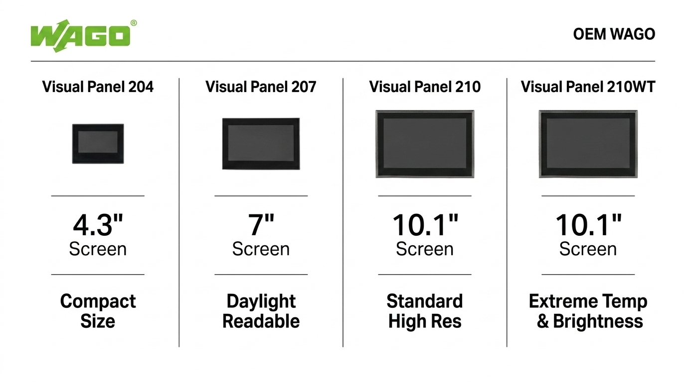 WAGO Visual Panel 200 Comparison Graphic